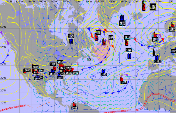 Affichage carte météo NOAA